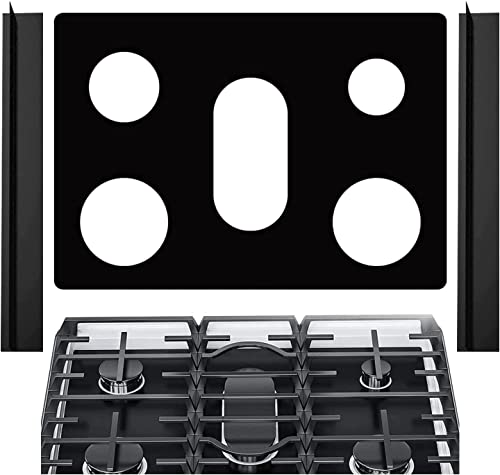 2 PACK Stove Covers, Stove Covers Reusable Gas Range Protectors for Samsung Gas Range, Reusable Gas Stove Burner Covers, Non-Stick Stove Liner (Black)