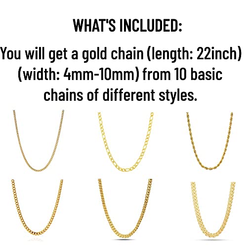 Celebro T Bundle Jewelry Set For Men. 3 In 1 Gold Filled Jewelry Gifts Box. Includes A Necklace, A Bracelet, And An Iced Out Pendant. Color And Styles Vary. #TOP2