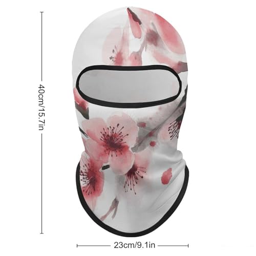 Balaclava para hombre, máscara de esquí para mujer con flores cereza, cubierta facial completa para ciclismo miniatura 2