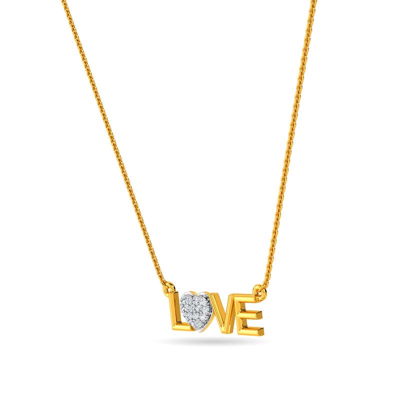 Image of KISNA JEWELS 18K BIS Hallmark Pure Yellow Gold & SI Real Diamond Pendant for Women