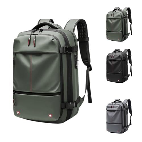 YCYATS Koxmak Sac à dos de voyage sous vide avec pompe et compression air-vide, grande capacité de 50 l, design résistant à l'eau, vert, Mittelgroße