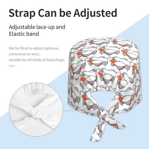 Image of Surgical Caps Men Women, Scrub Cap with Sweatband Adjustable