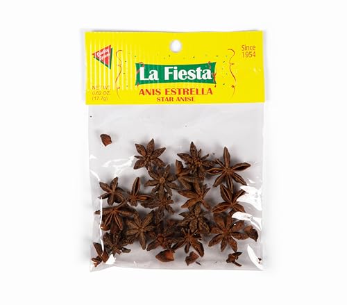 La Fiesta | Anís estrellado | 0.66 onzas | Dulce y aromático | 1 bolsa | Desde 1954