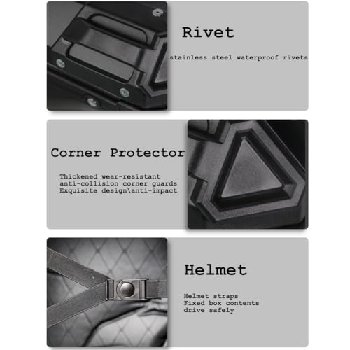 Equipaje de aluminio de moto impermeable fin al espacio limitado 4
