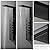BWE Rainfall Waterfall Shower Panel Tower System Stainless Steel Bathroom Shower Panel with 5 Massage Body Jets Sprays and Handheld Shower, Matte Black