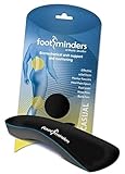 Footminders Casual Orthotic Arch Support Insoles for Dress Slip-On Shoes (Pair) (Medium: Men 7½ - 9 Women 8½ -10) - Relief for Foot Pain Due to Flat Feet/Low Arches and Plantar Fasciitis