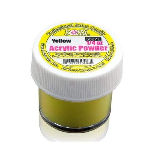 1/4 Ounce Yellow - Acrylic Powder by Sassi for Beautiful Nails