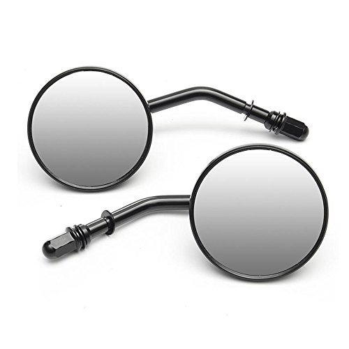 DLLL 1 Pair 10mm Round 3 inch Retro Motorcycle Rearview Mirror For Harley Sportster Ryca Motors