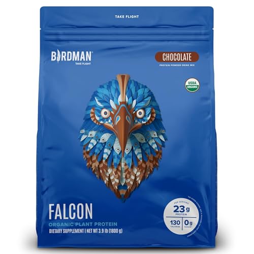 BIRDMAN Falcon Vegan Protein Powder Organic, Stevia & Sugar Free,