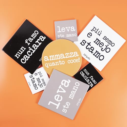 Set mit 3 dekorativen Fliesen 20 x 20 cm aus Keramik, Unterseite aus Kork, S.P.Q.eRe