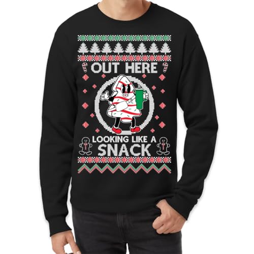 "Out Here Looking Like A Snack Ugly Christmas Sweater Sweatshirt – Your Ultimate Choice for Holiday Humor!3