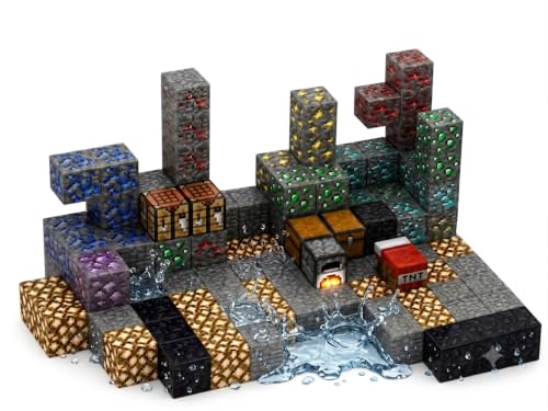Image of Legos Magnetic Building Blocks for Boys & Girls Ages 14 to 17 Adults | 128 pcs STEM Magnetic Tiles Pixelated Cube Construction Toy | Creative Learning Birthday Gift
