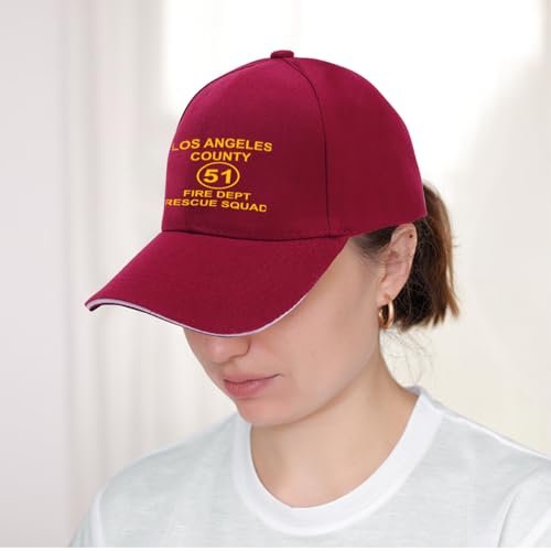 LAFD Fire Department Men's 3D Printed Sandwich Baseball Cap for Dad Grandpa Gift2