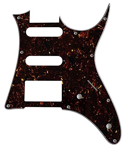 Pickguard personnalisé pour guitare Ibanez RG40 HSS Style (4 plis marron tortue) - Les Beatles, Paul McCartney, John Lennon, RIngo Starr, George Harrison Pickguard personnalisé pour guitare Ibanez RG40 HSS Style (4 plis marron tortue)