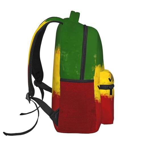 Jamaica Flag Backpack for Travel Lightweight Bookbag Large Capacity Patriotic Bag Casual Daypack3