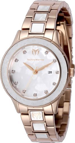 TECHNOMARINE Sea Lady 33.00mm Stainless Steel Rose Gold White+Silver dial VJ22 Quartz
