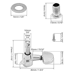 QWORK 6 pièces 3L3R Guitare Mécaniques Boutons, Cheville de Guitare, pour guitares électriques ou acoustiques, argent… - Les Beatles, Paul McCartney, John Lennon, RIngo Starr, George Harrison QWORK 6 pièces 3L3R Guitare Mécaniques Boutons, Cheville de Guitare, pour guitares électriques ou acoustiques, argent… – Image 6