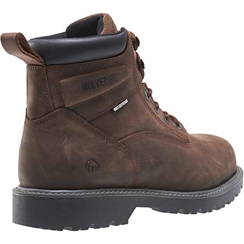 WOLVERINE Men's Floorhand Waterproof Steeltoe 6" Work Boot, Dark Brown, 10M by Wolverine - Image 9