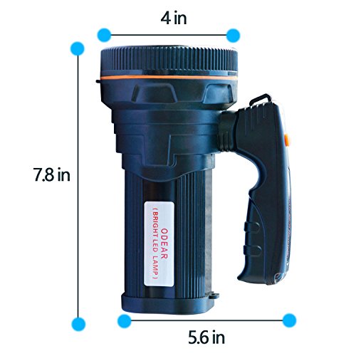Odear Super Bright Torch Searchlight Handheld Portable Led Spotlight Usb Rechargeable Flashlight For Mining,Camping, Hiking, Fishing #TOP5