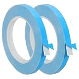 PATIKIL Thermal Adhesive Tape, 2 Rolls 25m x 10mm x 0.2mm Double Side Adhesive Thermal Conductive Tape for Heatsink LED GPU Modules Computer CPU IC Chip, Blue