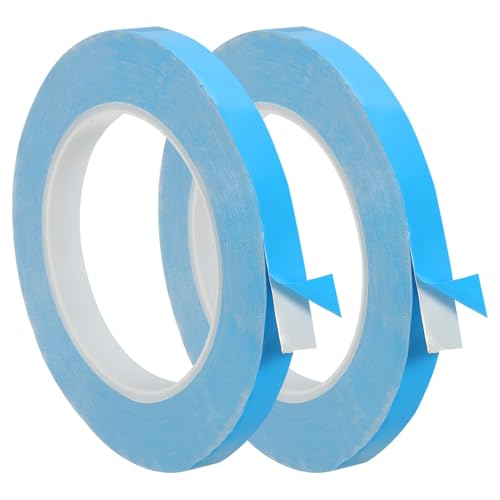 PATIKIL Thermal Adhesive Tape, 2 Rolls 25m x 10mm x 0.2mm Double Side Adhesive Thermal Conductive Tape for Heatsink LED GPU Modules Computer CPU IC Chip, Blue