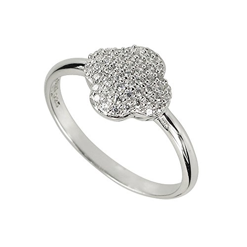 Image of MARC 925 Sterling Silver Micropave 1 /5 ct Cubic Zirconia Scallop Ring