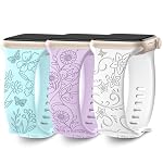 AMSKY – AMSKY 3 Stück Floral Gravierte Band Kompatibel mit Apple Wat