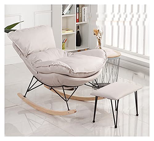 Mecedora moderna con reposapiés, silla acolchada cómoda y transpirable con cojín extraíble y lavable y protección impermeable (color: )