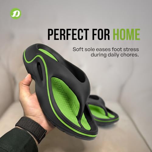 Image of DOCTOR EXTRA SOFT Men's Premium Slippers with Soft Acupressure Foot Massager for Adult | Comfortable & Light Weight| Stylish & Anti-Skid | Casual Waterproof & Everyday Flip Flops for Gents & Boys D-544