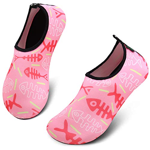 SAGUARO Escarpines Niño Niña para Buceo Snorkel Surf Natación Piscina Vela Mares Rocas Río Zapatos para Agua Bebe Calzado Playa Zapatillas Deportes Acuáticos(069 Rosa, 26/27 EU)