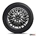 OMAC Black & Silver Hub Caps 15 Inch Set of 4, Tapas para Rines 15, Premium Wheel Covers 15 Inch, R15 Rim Cover Set, Snap On Durable Car Replacement Exterior Accessories