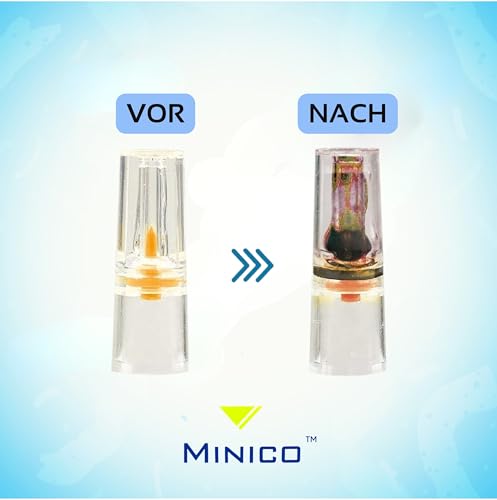 Minico Zigarettenfilter Aufsatz, 550 Plastik Filter Zigaretten, 8 mm Mikrofilter für Regular & King Size, kompatibel mit Zigarettenpapier & Stopfmaschine