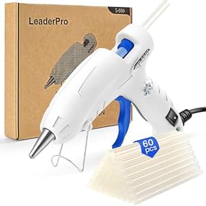 LeaderPro S-606 Heißklebepistole mit 60 Klebesticks
