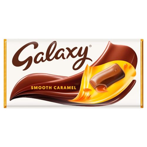 Galaxy Caramel Chocolate Block - 135g - Pack of 4 (135g x 4)