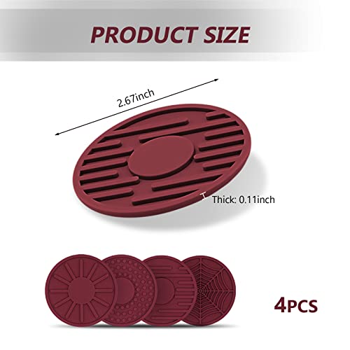 Cueclue Juego 4 Posavasos de Silicona para Auto miniatura 2