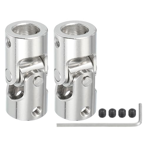 PATIKIL - PATIKIL Arbre de direction universel rotatif 10mm à 10mm Dia intérieur, 2 Pcs U Joint Shaft Coupling U Joints Coupler Accessories avec vis M4 pour les robots de modèles de moteurs