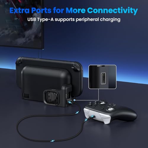 Image of ZORBES Cooling Fan for Nintendo Switch 2 Dock, Charging Dock Cooling Fan with Built-in USB Port, 2 Speeds, USB Plug-in Cooler Low Noise Heat Dissipation Fan Cooler, Cool Down Accessories for Switch
