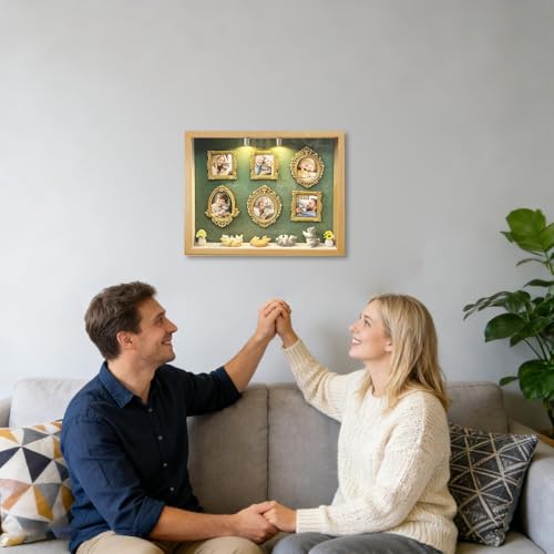 Boîte de rangement compacte pour photos et figurines en plastique robuste