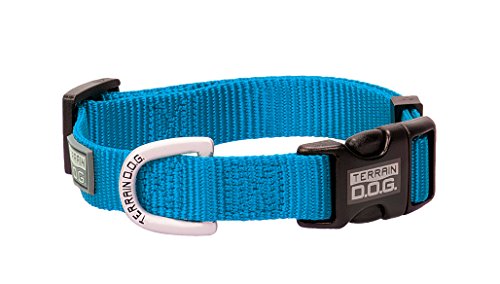Terrain D.O.G. Nylon Adjustable Snap-N-Go Dog Collar Blue 1" x 17"-25"/Large