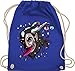 Weihnachten & Silvester Geschenke Party Deko - Krampus mit Weihnachtsdeko - Unisize - Royalblau - Statement - WM110 - Turnbeutel und Stoffbeutel aus Baumwolle