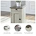 Signature Design by Ashley Bolanburg Farmhouse Chair Side End Table, 2 USB Ports, Pull-out Tray, Wood, 14