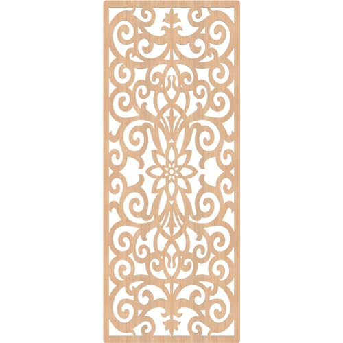 Image of Buel Decorative Pierced Fretwork Wood Wall Panels, 31 3 /8 inchW x 79 3 /8 inchH x 1 /4 inchT, Hickory