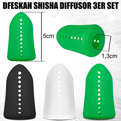 DFESKAH Shisha Diffusor, 3er Set Hookah Silikon-Diffusor, Wasserpfeife Zubehör Universal geeignet für alle Tauchrohr… – Bild 3