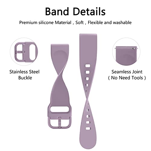 Meliya Bands Compatible With Samsung Galaxy Watch 4 Bands 40Mm 44Mm, Galaxy Watch 4 Classic Band 42Mm 46Mm Women Men, 20Mm Soft Silicone Sport Replacement Strap For Samsung Watch 4/5 Bands (Light Purple+Sky Blue+Milk Tea+Green) #TOP2