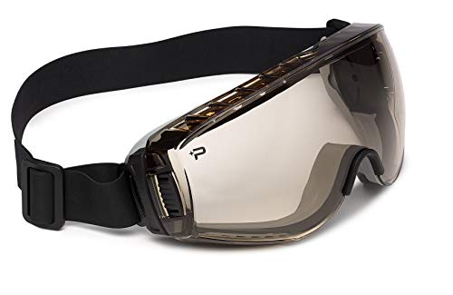 Duo NEO Safety Goggle Safety PC Double Lens Clear, Neoprene Strap and Black Frame