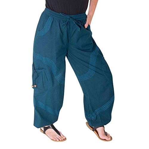 Kunst und Magie Goa - Pantalones de Buceo Unisex Azul Turquesa/Azul XXL