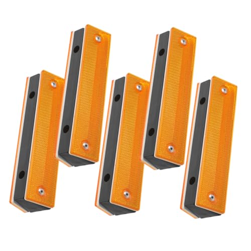 Happyyami 5個 反射効果両面長方形輪郭標 道路案内用駐車場舗装マーカー 視認性向上ドライバー誘導道路反射標識