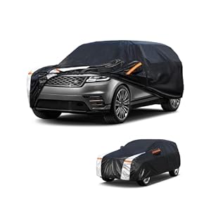 Large SUV Car Cover for Land Rover Range Rover(No fit Long) 2001-2026 100% Waterproof All Weather, Heavy Duty Outdoor Full Exterior Covers Rain Sun Wind UV Protection.