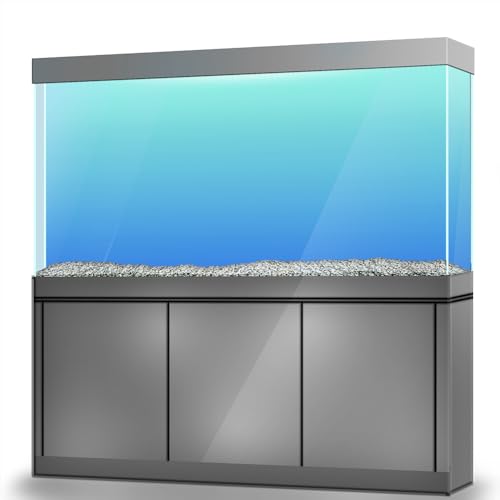 LYYAB Aquarium-Hintergrundaufkleber, Farbverlauf, Blau, Cyan, 150 x 50 cm