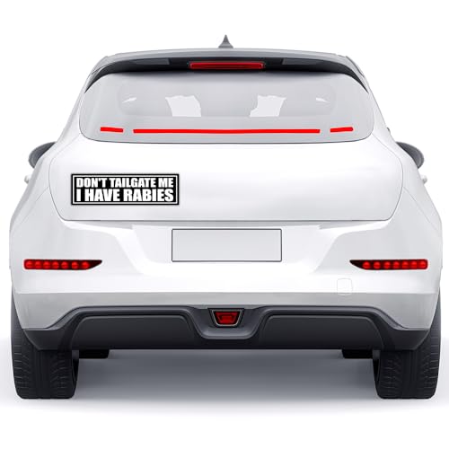 Image of [11.5 inchx3 inch] Don't Tailgate Me I Have Rabies Bumper Sticker Funny Hilarious Bumper Sticker Silly Humorous Stickers Stop Tailgating Tailgate Car Decal Vinyl Dec Vinyl Decal for Car Vehicle Window